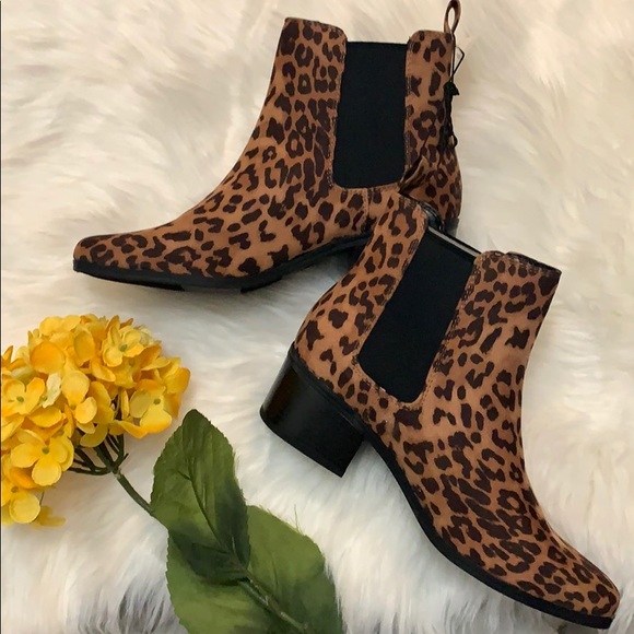 NEW! Brown Leopard Booties by A New Day - Picture 2 of 3